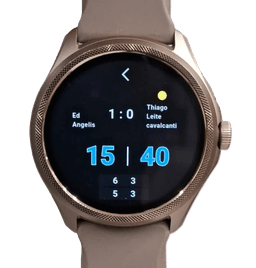 Smartwatch with Rackets Up features